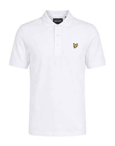 Man Polo shirt White Size XL Cotton, Elastane