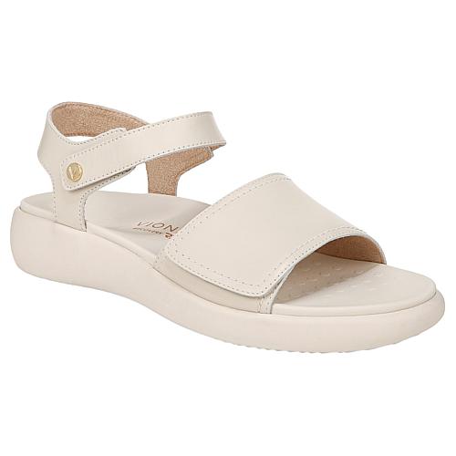 Awaken Ankle Strap Sandals - Cream Leather