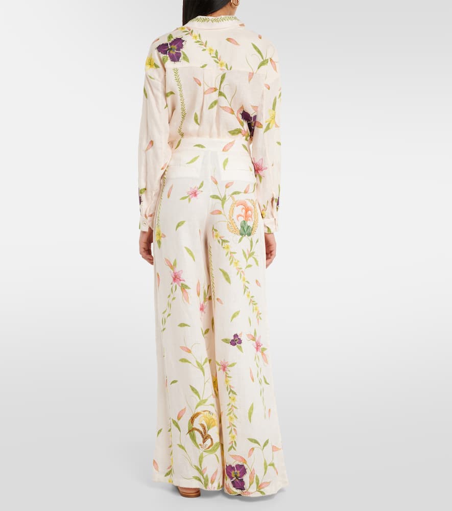 Piñon Marina linen wide-leg pants