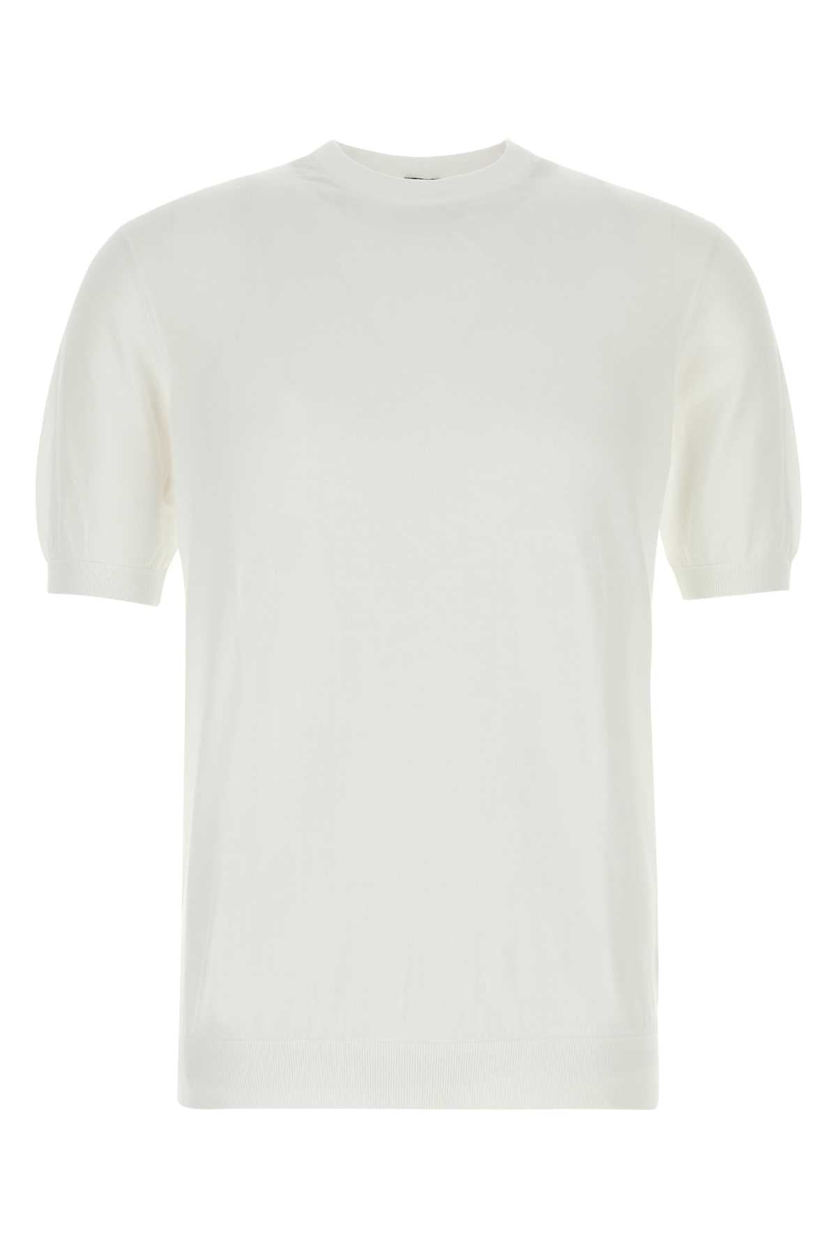 Cotton Crewneck Sweater — White