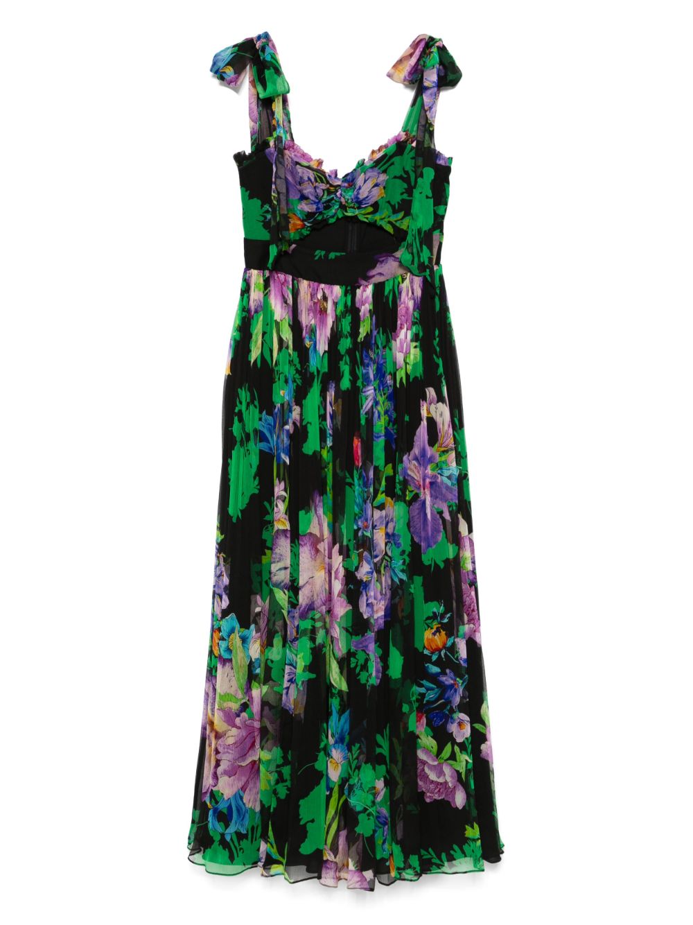 Floral-print dress - Black