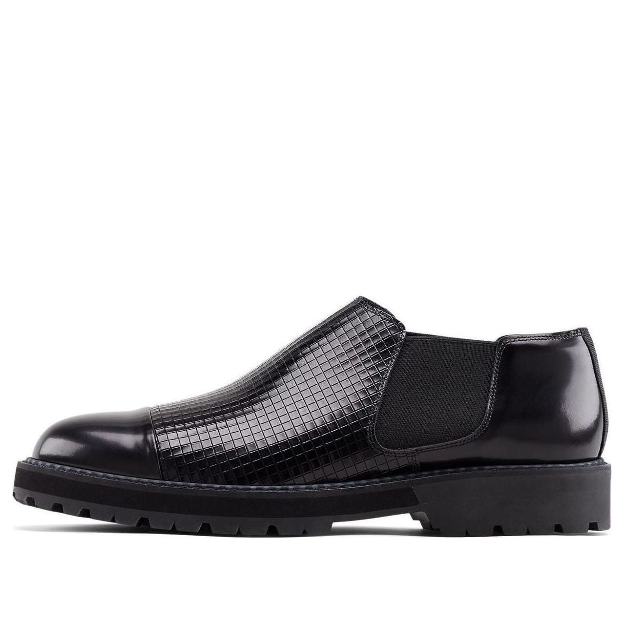 Side Gore Leather Ankle Boots 'Black'