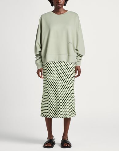 Woman Sweatshirt Light green Size L Polyester, Modal, Elastane