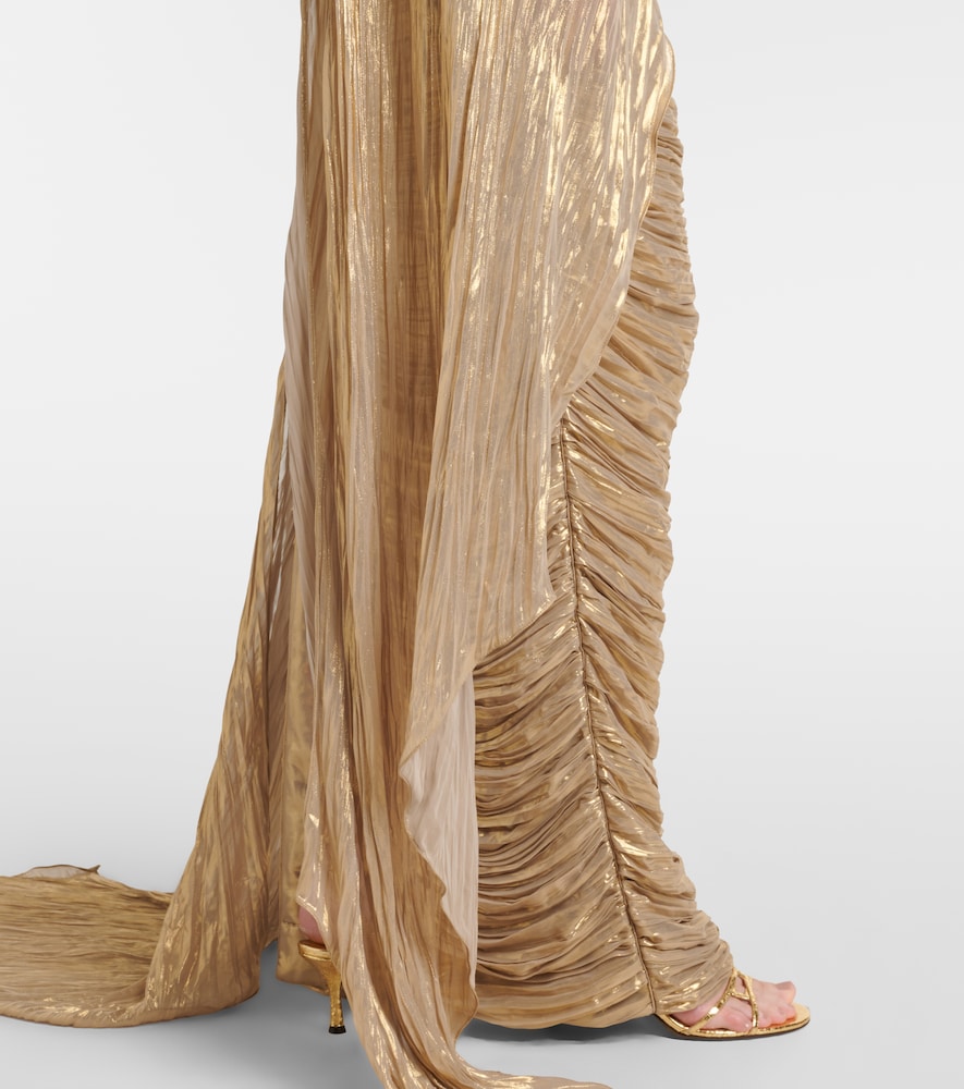 Ruched bustier gown