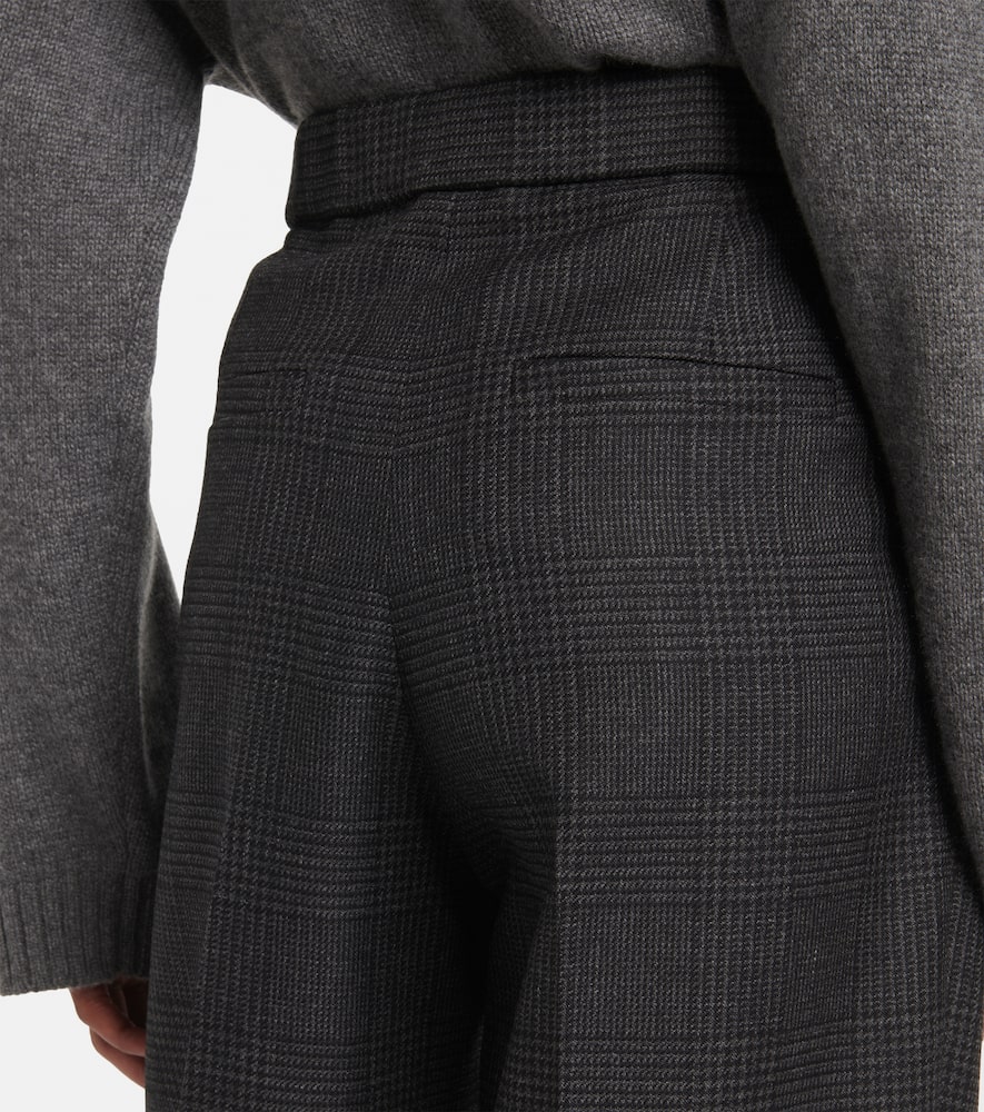 High-rise wool wide-leg pants