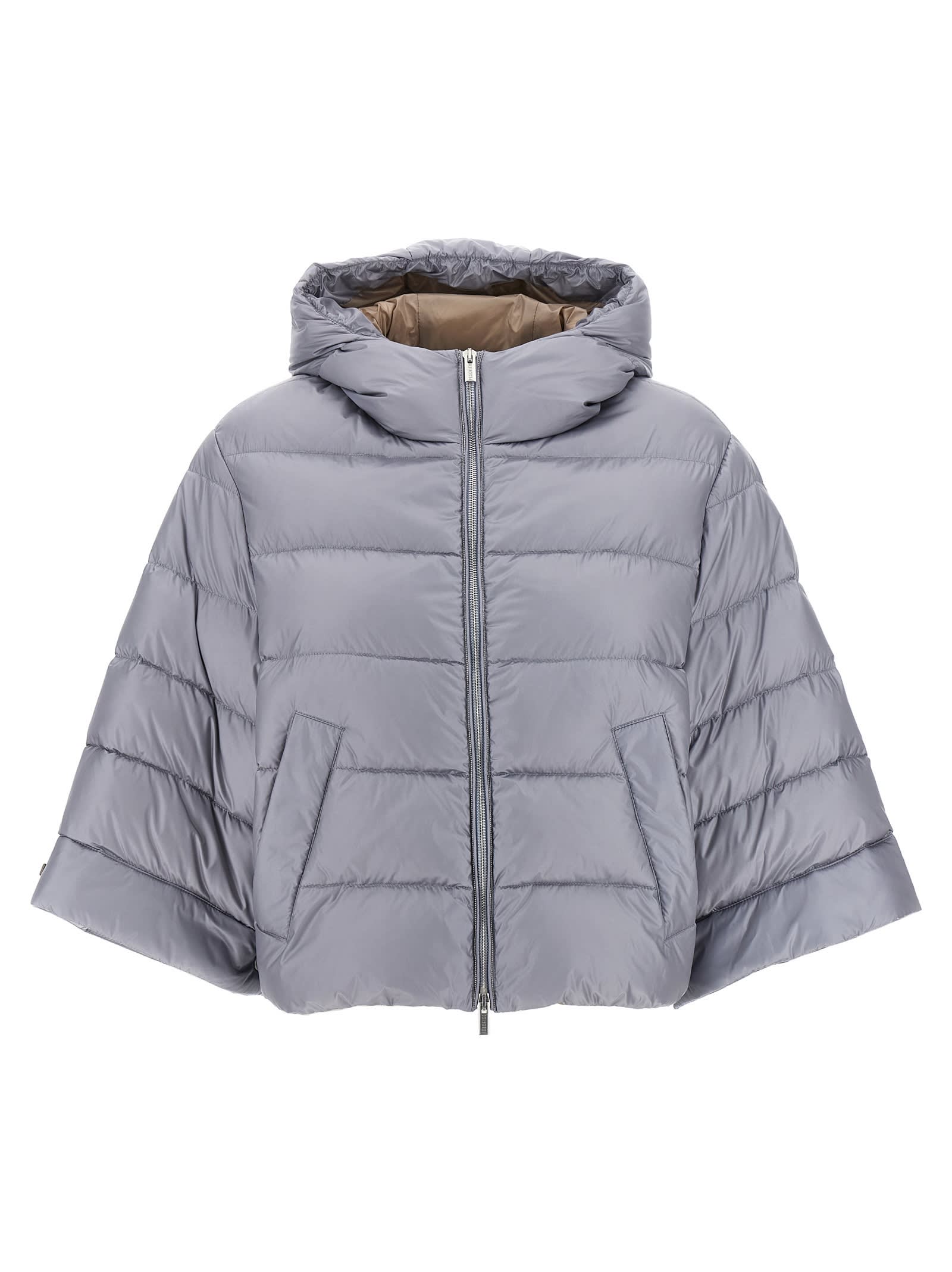 Cape Down Jacket Casual Jackets And Parka Gray