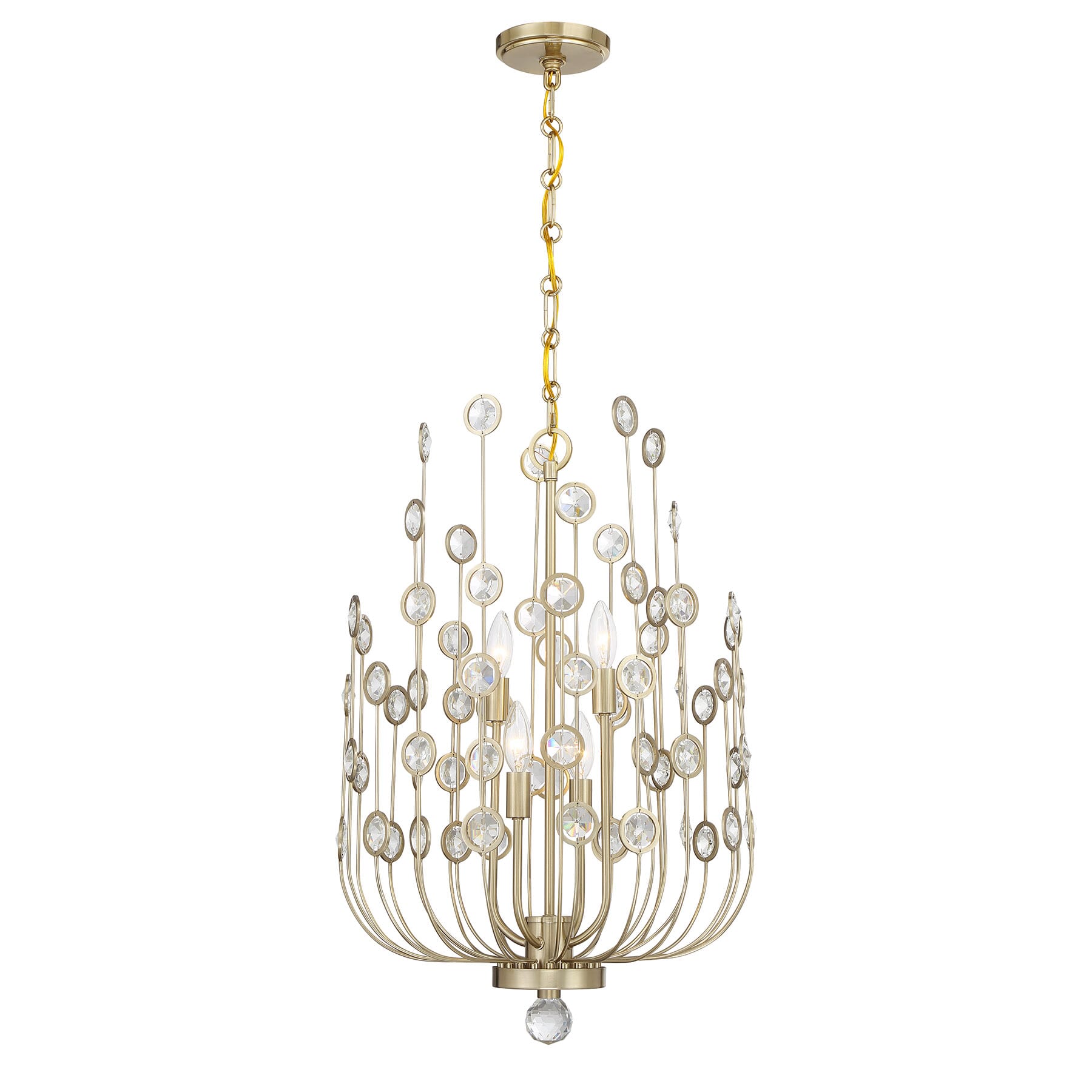 Irina 4-Light Chandelier in Noble Bra