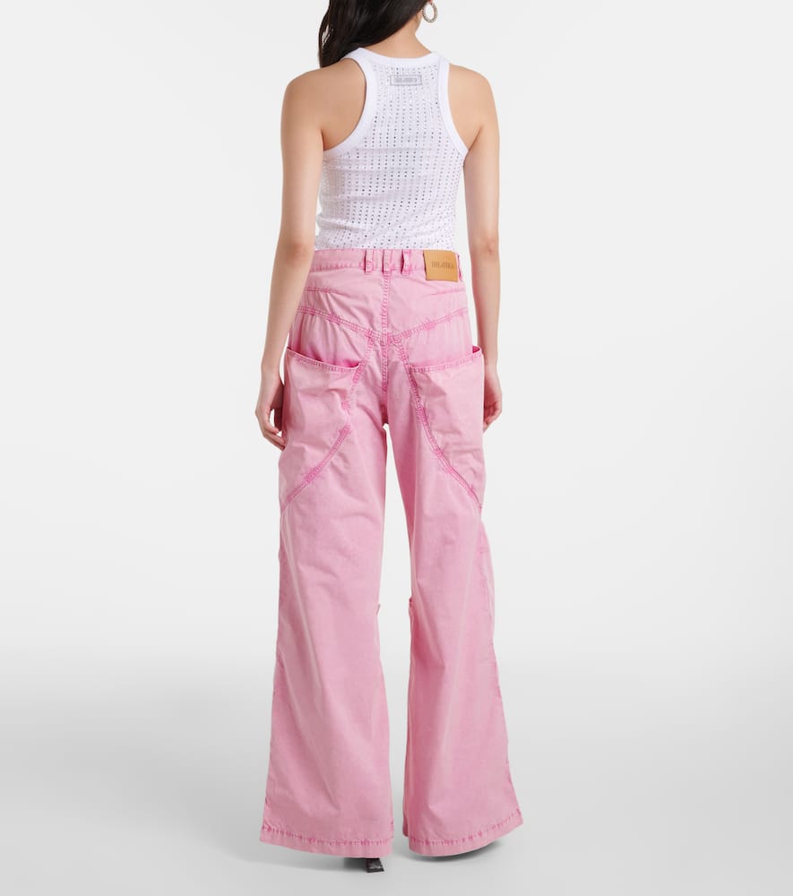 Diana asymmetric cotton canvas jeans