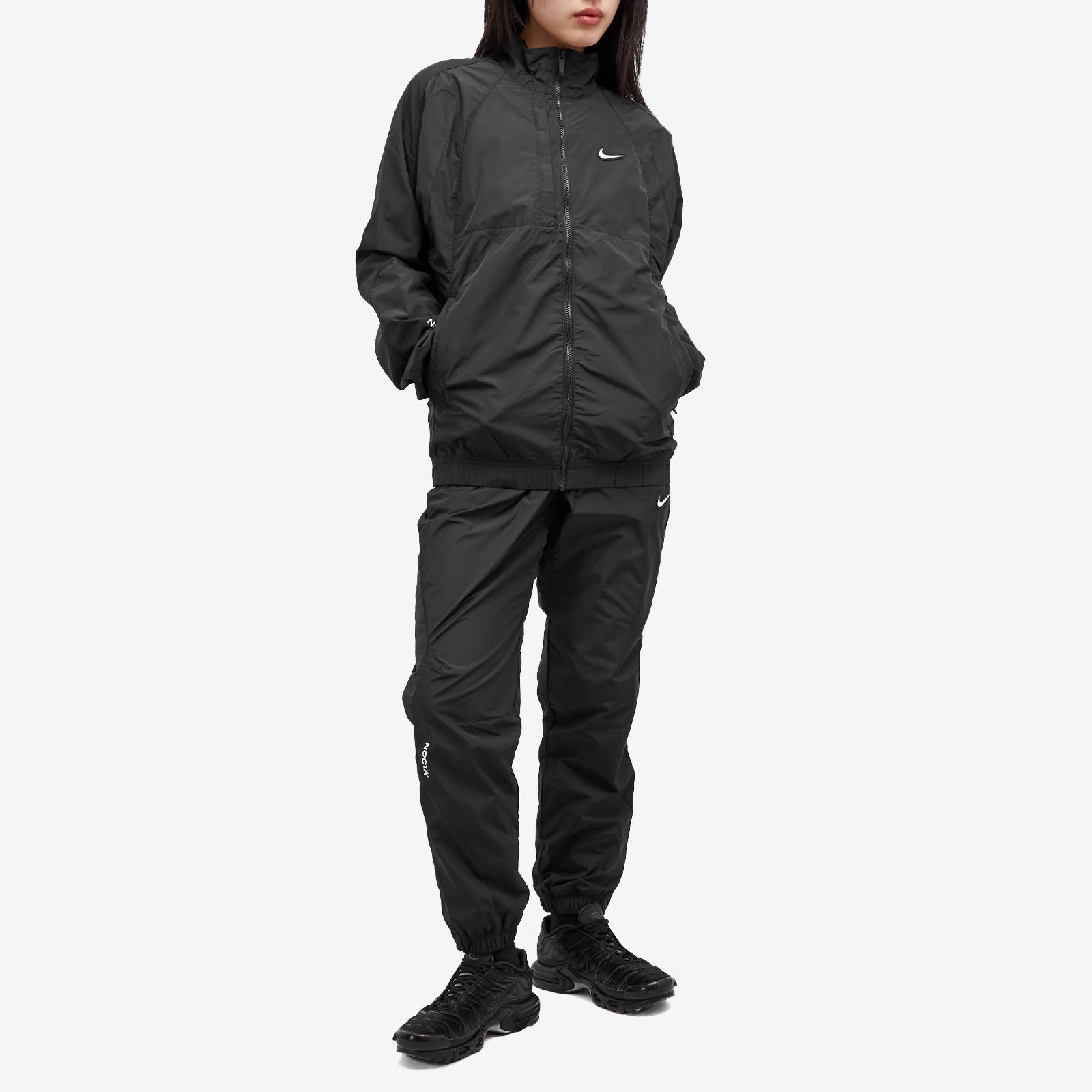 X NOCTA Cardinal Stock Woven Trek Jacket in Black &White, Size Large