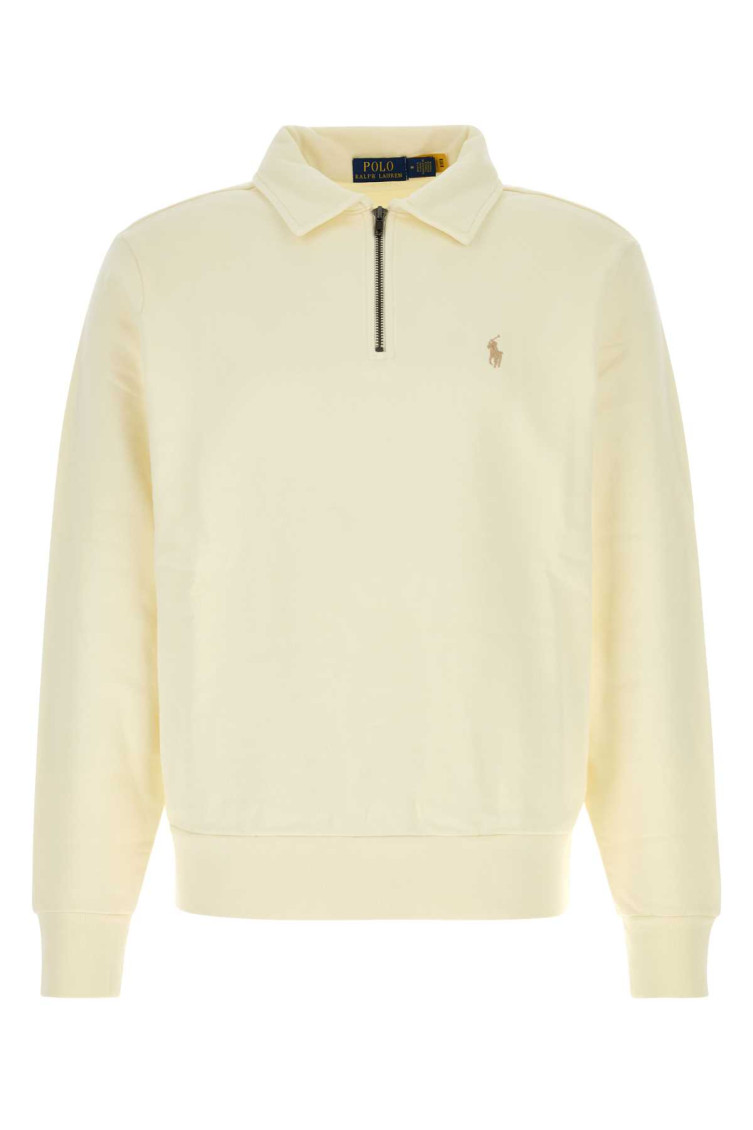 Cream Cotton Polo Shirt Clubhousecream Exterior: Felpe - Men