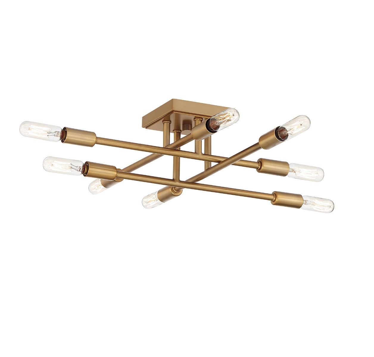 Lyrique 8-Light Ceiling Light in Warm Bra