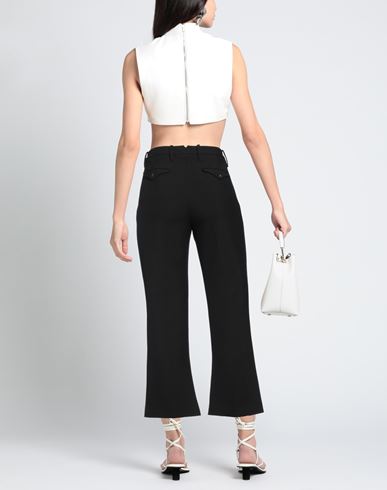 Woman Pants Black Size L Polyester, Viscose, Elastane