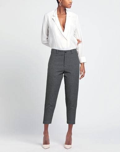 Woman Pants Grey Size 6 Wool, Cotton