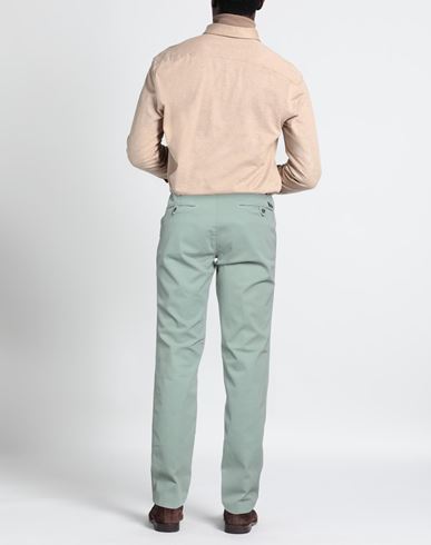 Em's Man Pants Light green Size 42 Cotton, Elastane
