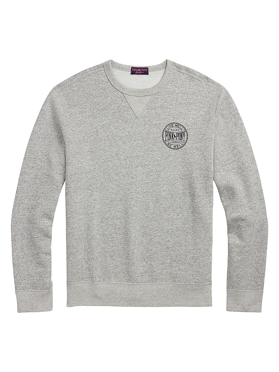 Men's Pink Pony Vintage Fleece Crewneck Sweater - Dark Vintage Heather