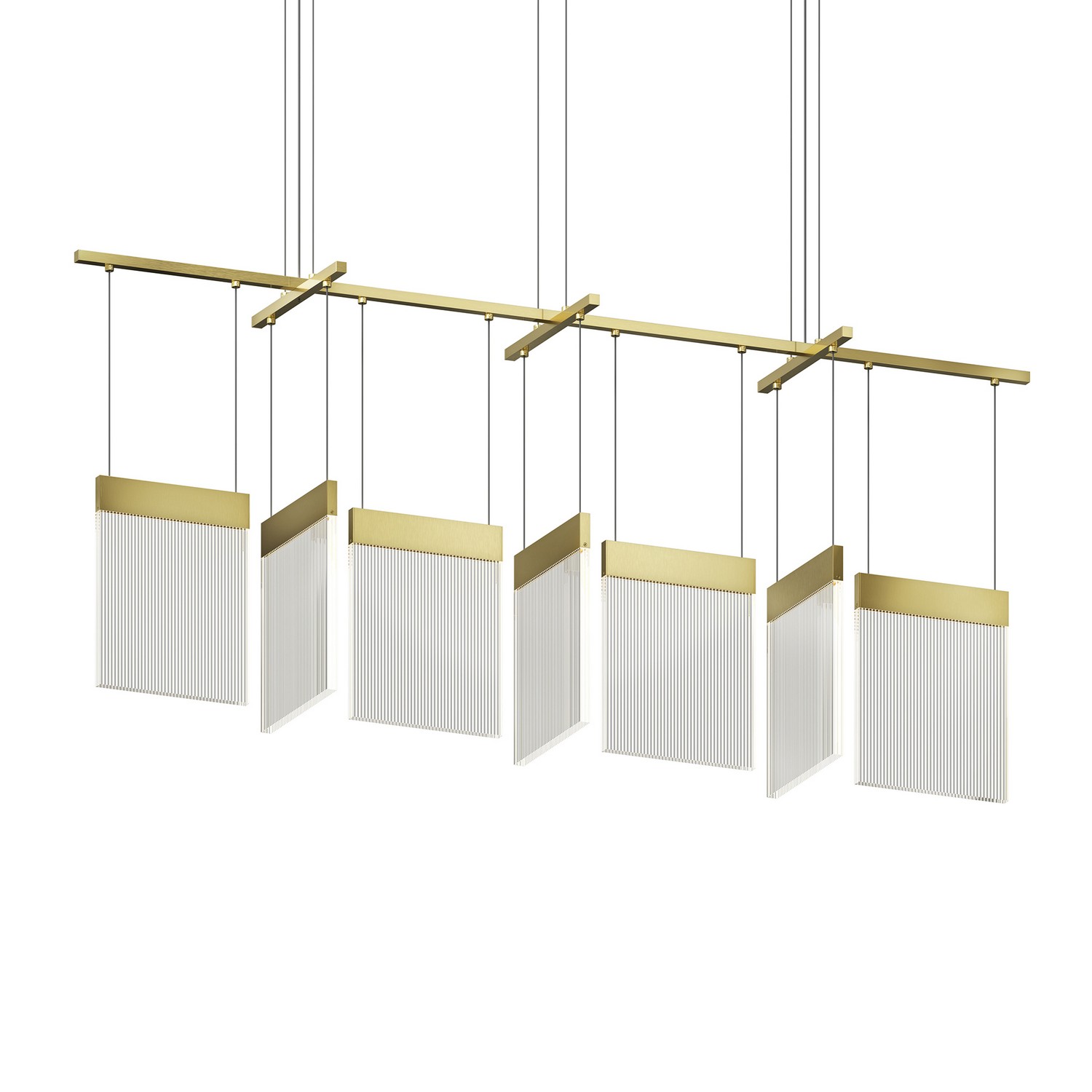 Brass LED Pendant from the V Panels Collection