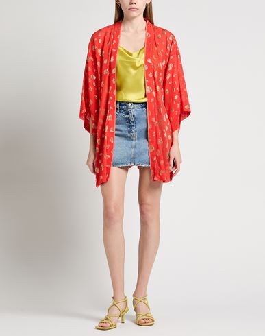 Forte_forte Woman Overcoat & Trench Coat Coral Size 1 Viscose, Metallic Polyester