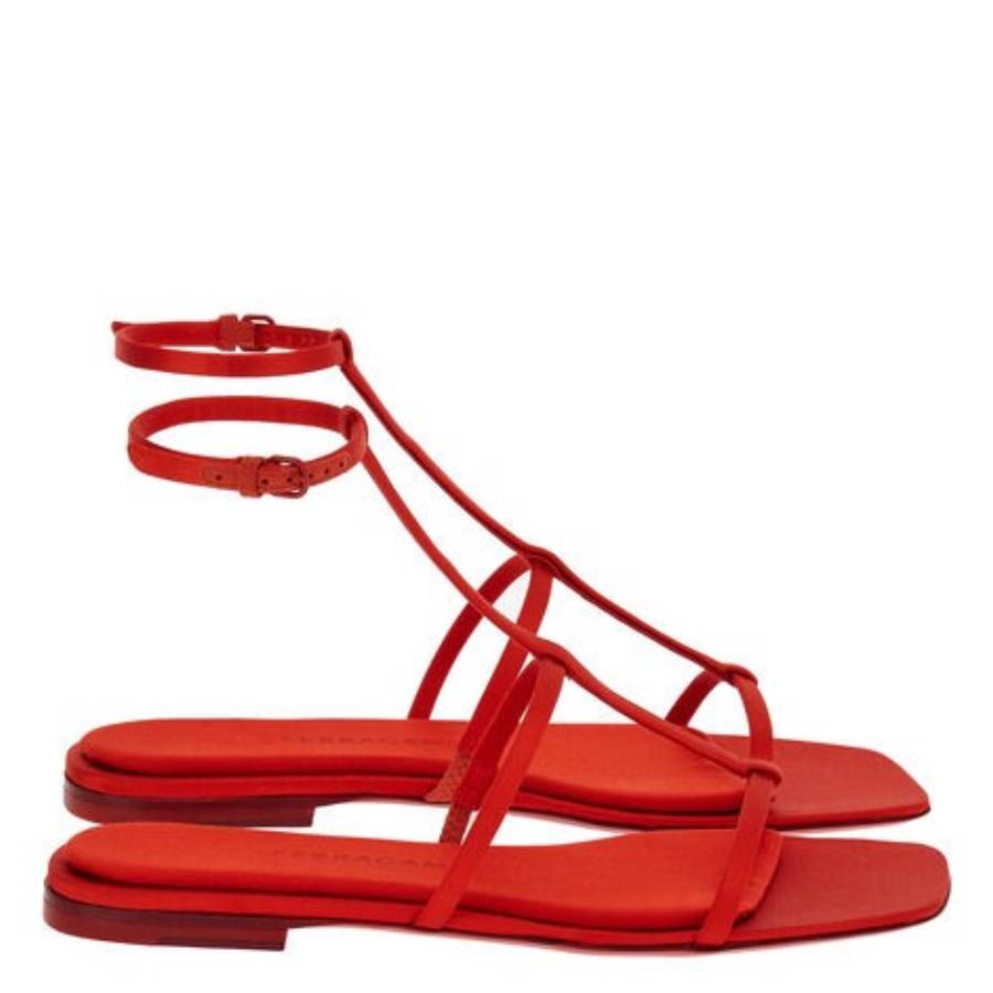 Aglalia Ankle Strap Flat Sandals