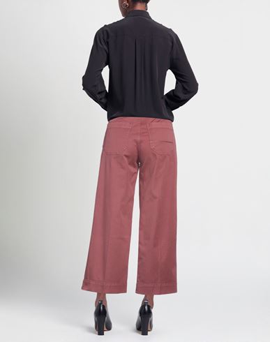 Care Label Woman Pants Brick Size 27 Cotton, Elastane