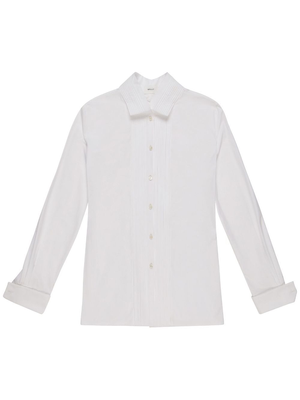 Long-sleeve buttoned cotton shirt - White