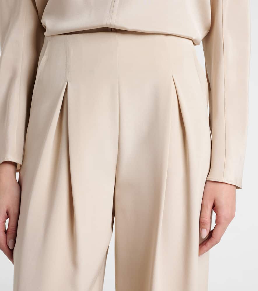 Palude pleated silk-blend wide-leg pants
