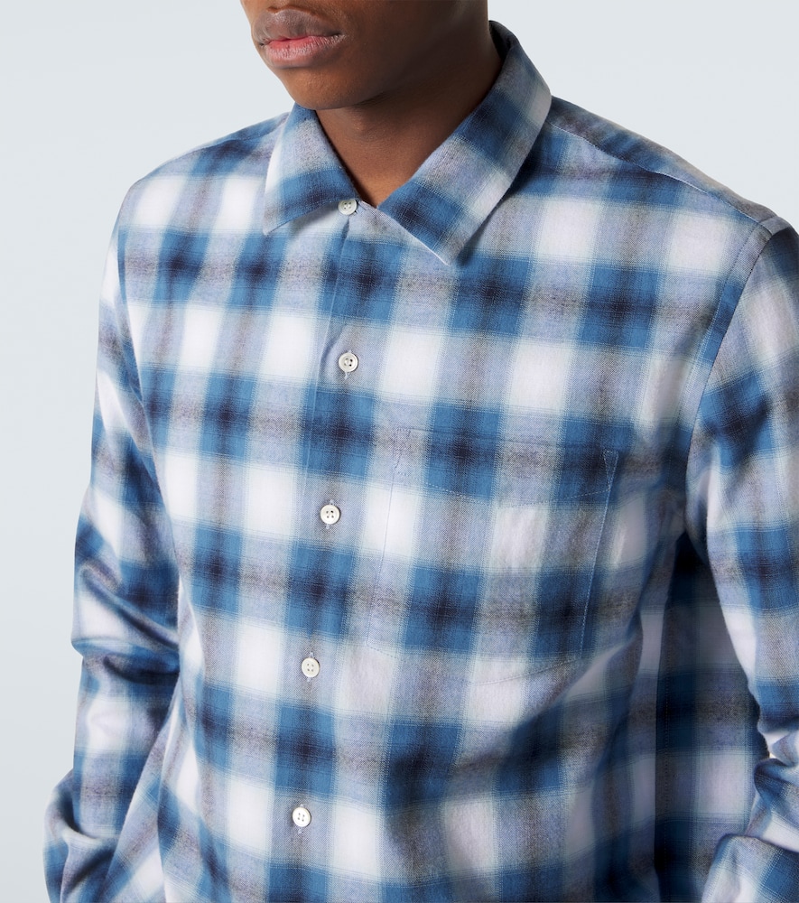 Checked cotton flannel shirt