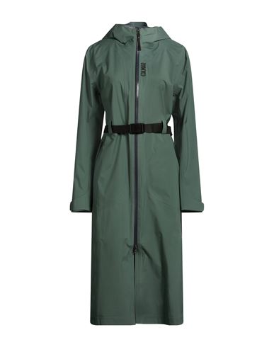 Woman Overcoat & Trench Coat Green Size 6 Polyester, Elastane