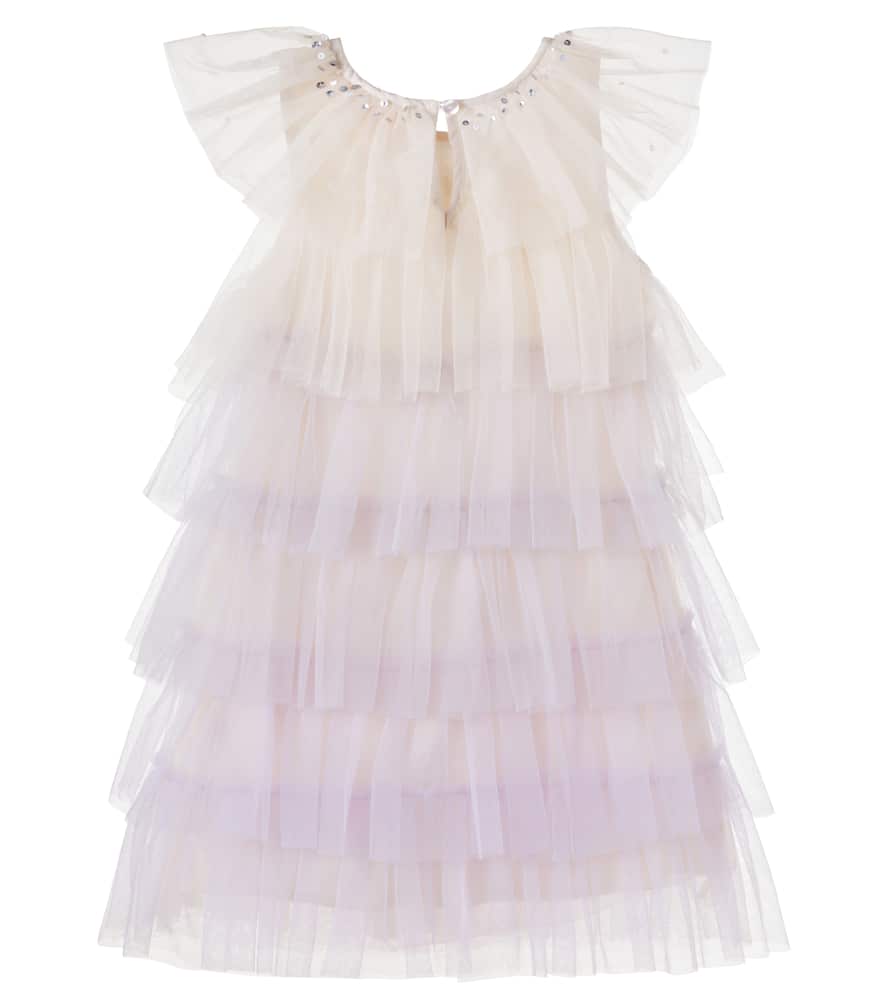 Josette sequined tiered tulle dress