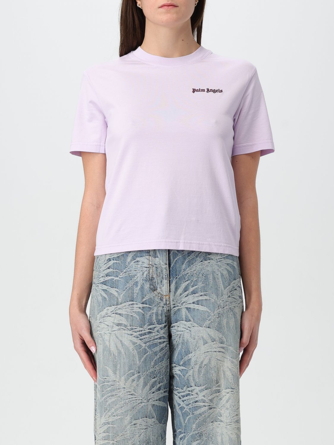Logo fitted T-shirt - Purple