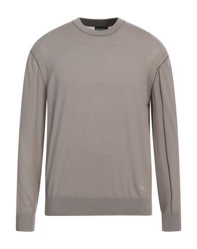Man Sweater Taupe Size L Virgin Wool