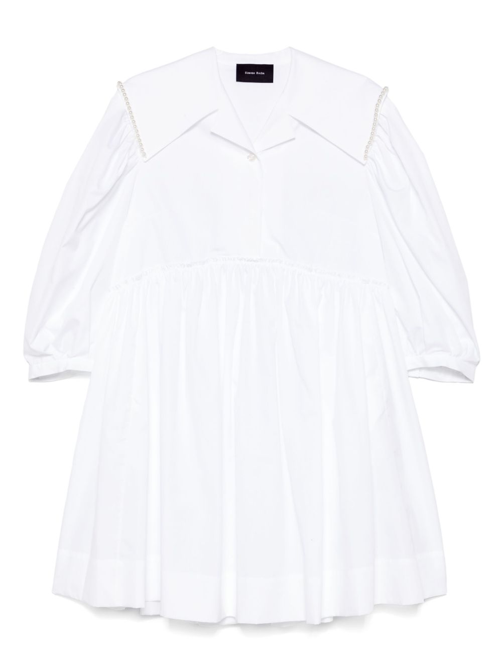 Simone Rocha beaded sailor-collar mini dress - White