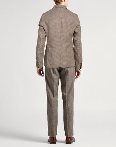 Man Blazer Brown Size 40 Linen, Virgin Wool