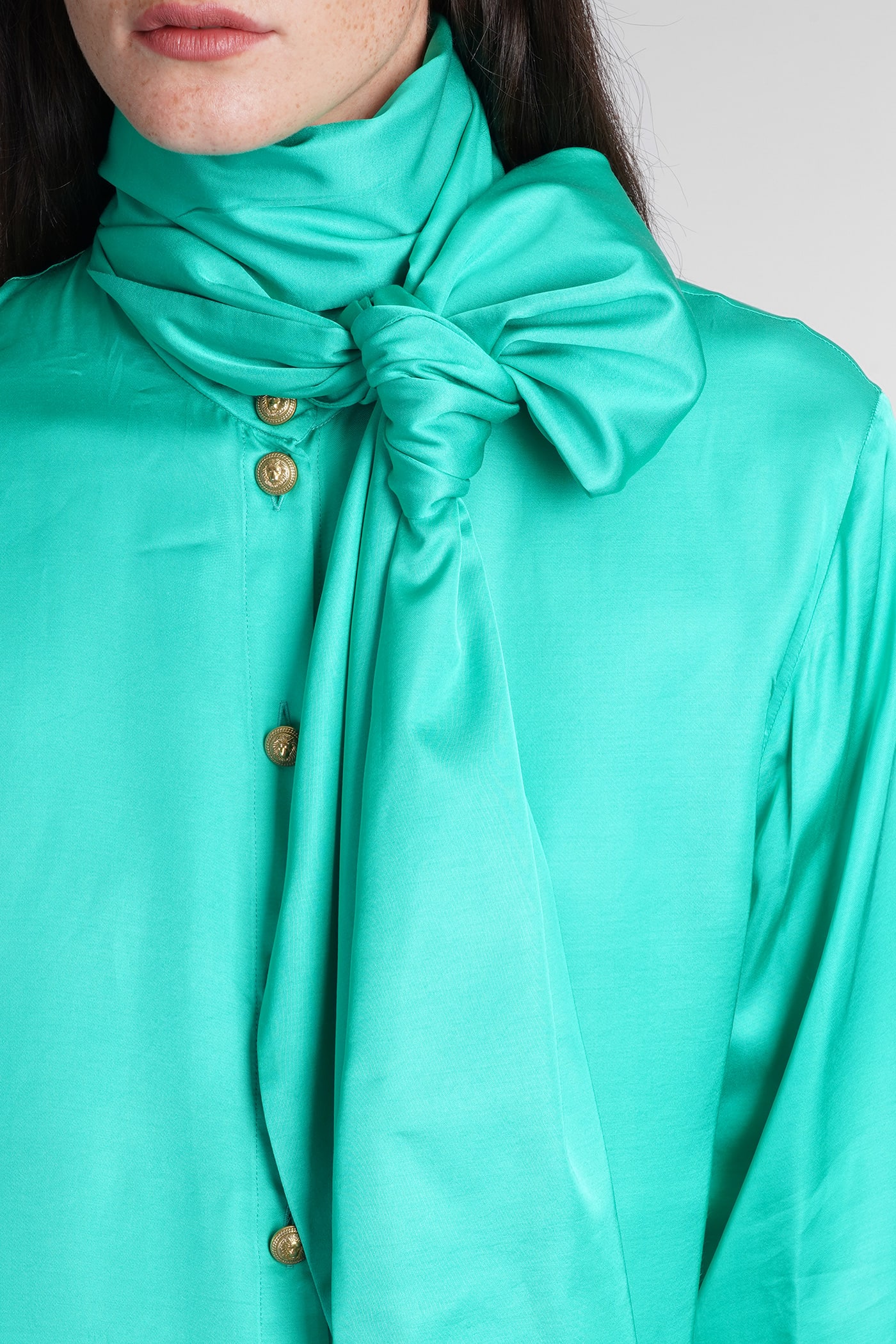 Shirt In Green Viscose
