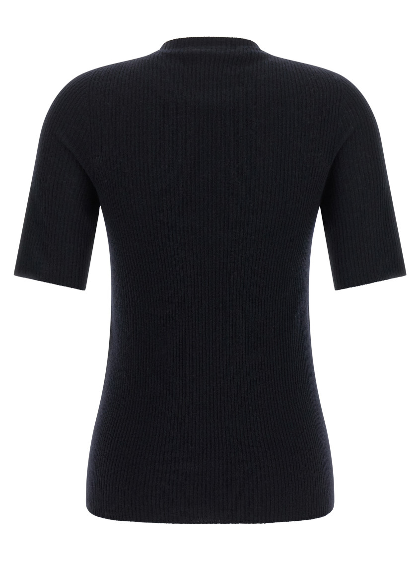 Fabiana Filippi - crew neck rib knit short sleeve t-shirt