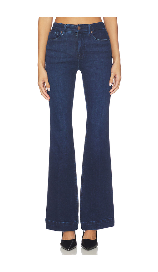 Good American Good Legs Compression Flare Jeans in Blue. - 12 also
