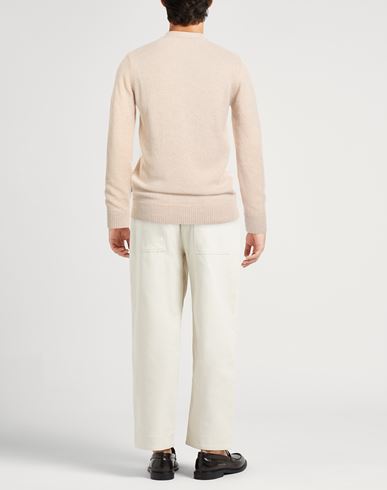 Man Cardigan Beige Size L Wool, Polyamide
