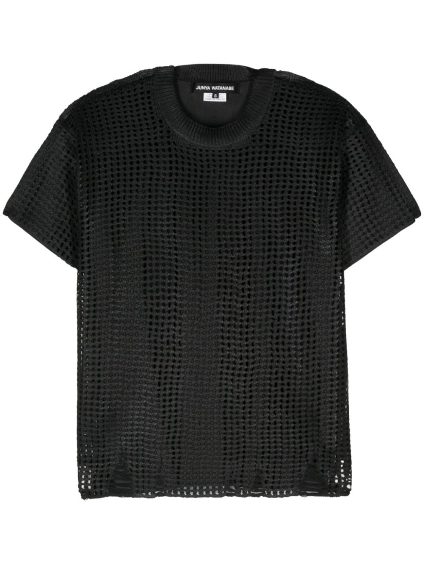 - Open-knit Crewneck T-shirt