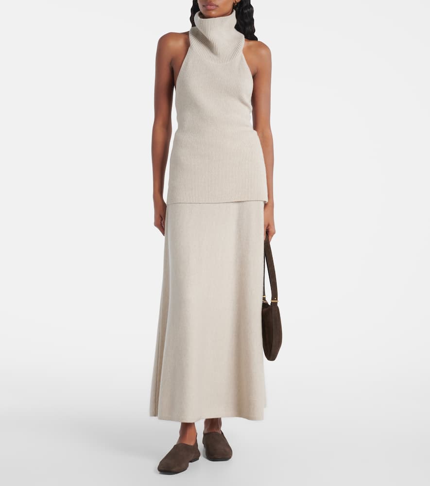 Lisa Yang Maddie open-back cashmere top