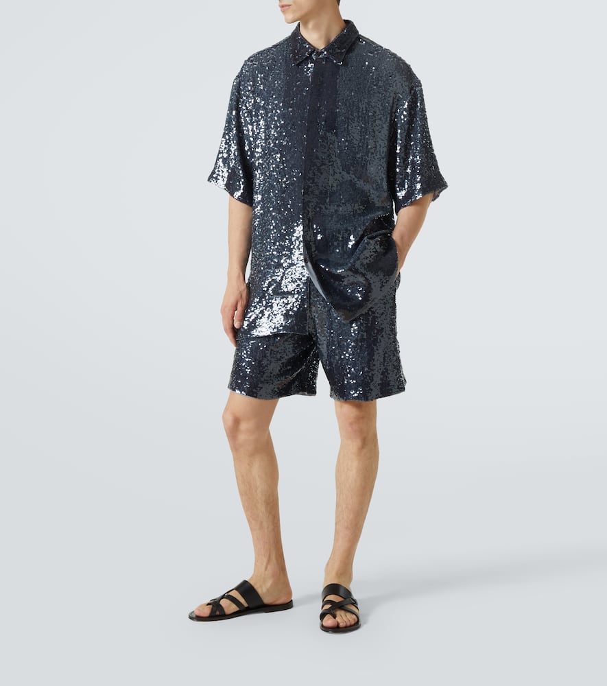 Dries Van Noten Sequined Bermuda shorts