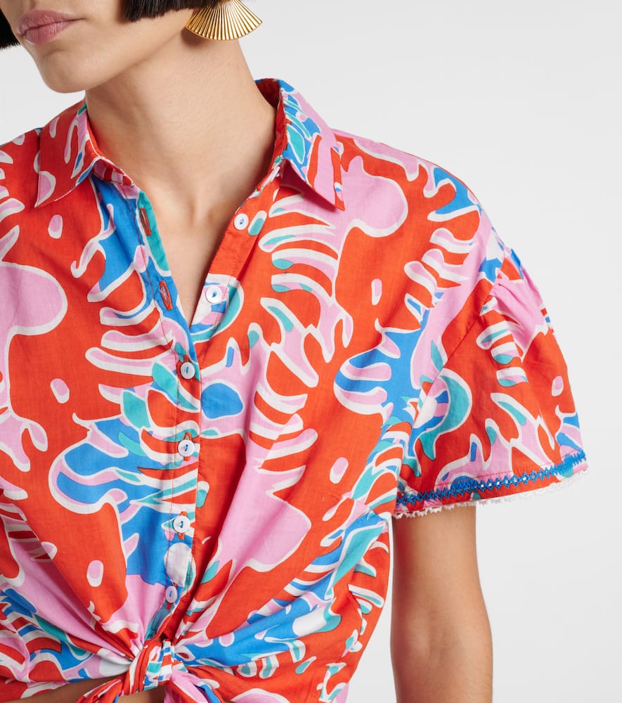 Poupette St Barth Cathy printed cotton shirt dress