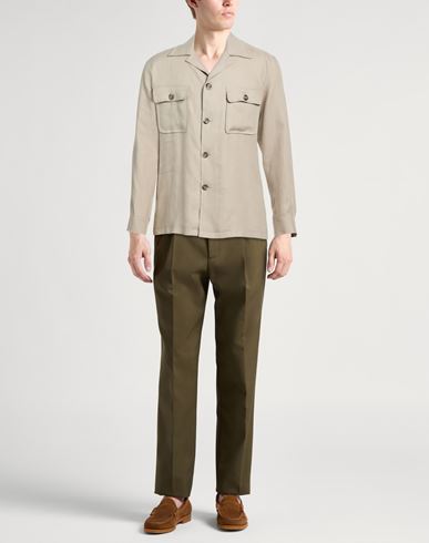 Man Shirt Sand Size 40 Linen