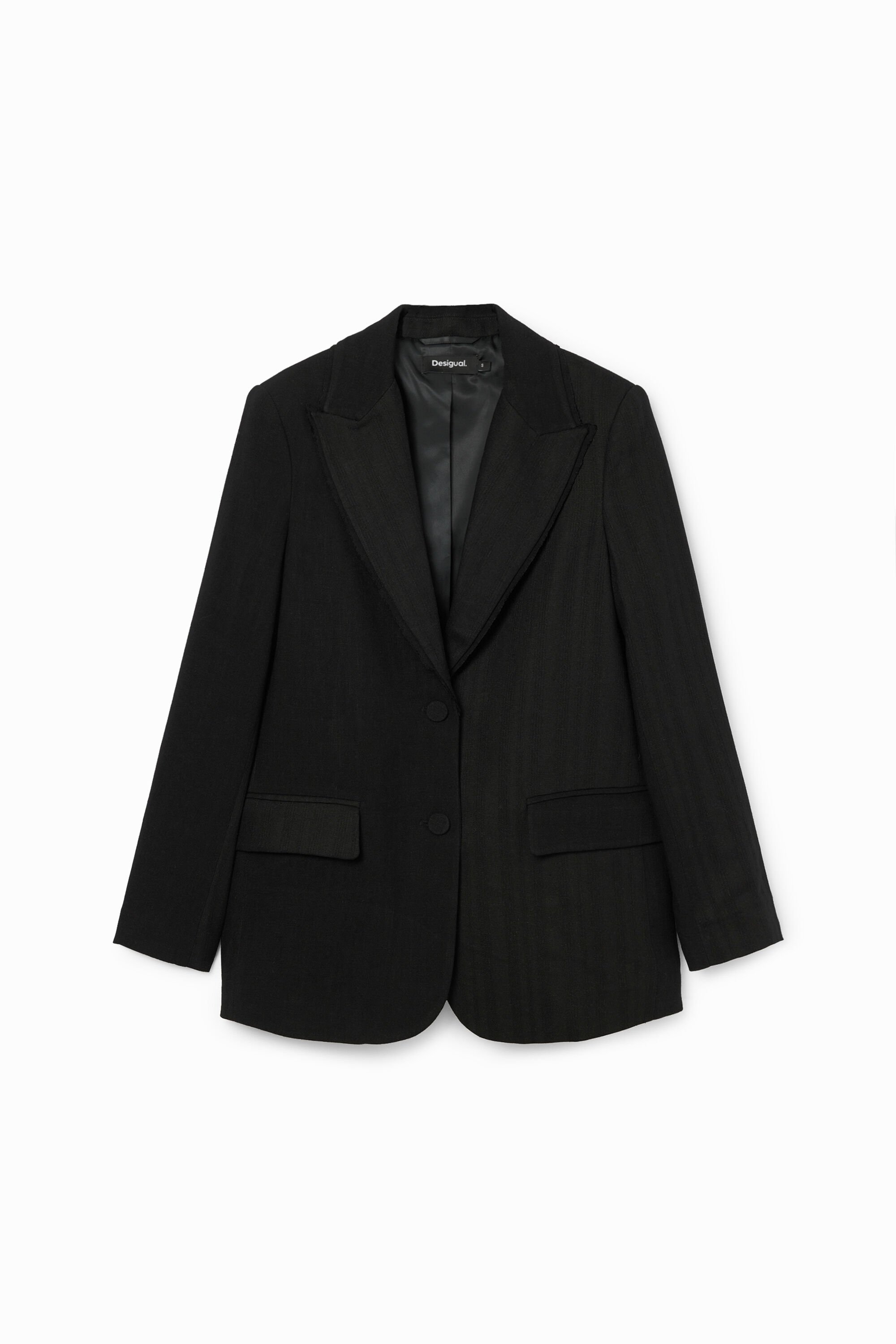 Straight textured blazer