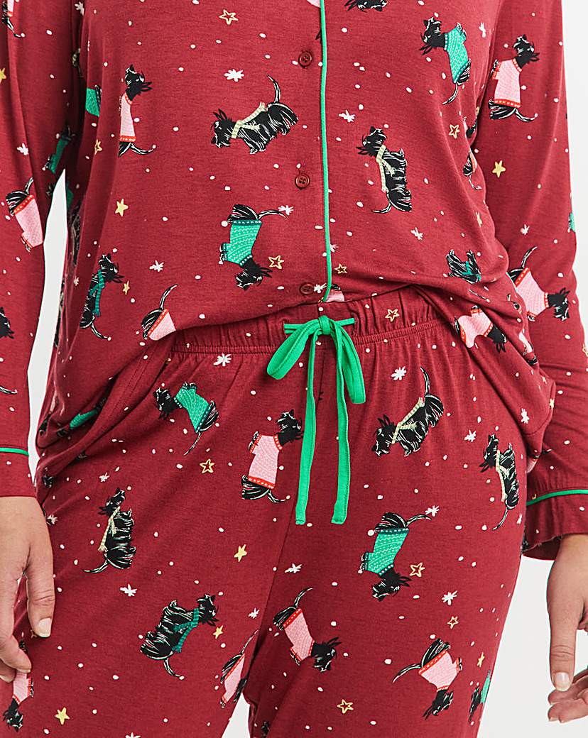 Pretty Secrets Scottie Dog Button PJ Set