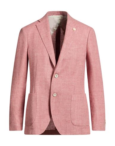 Man Blazer Antique rose Size 44 Linen, Wool