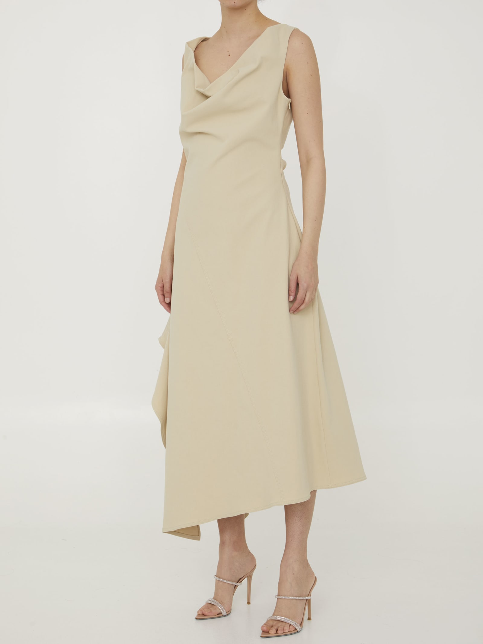 Beige Cotton Dress