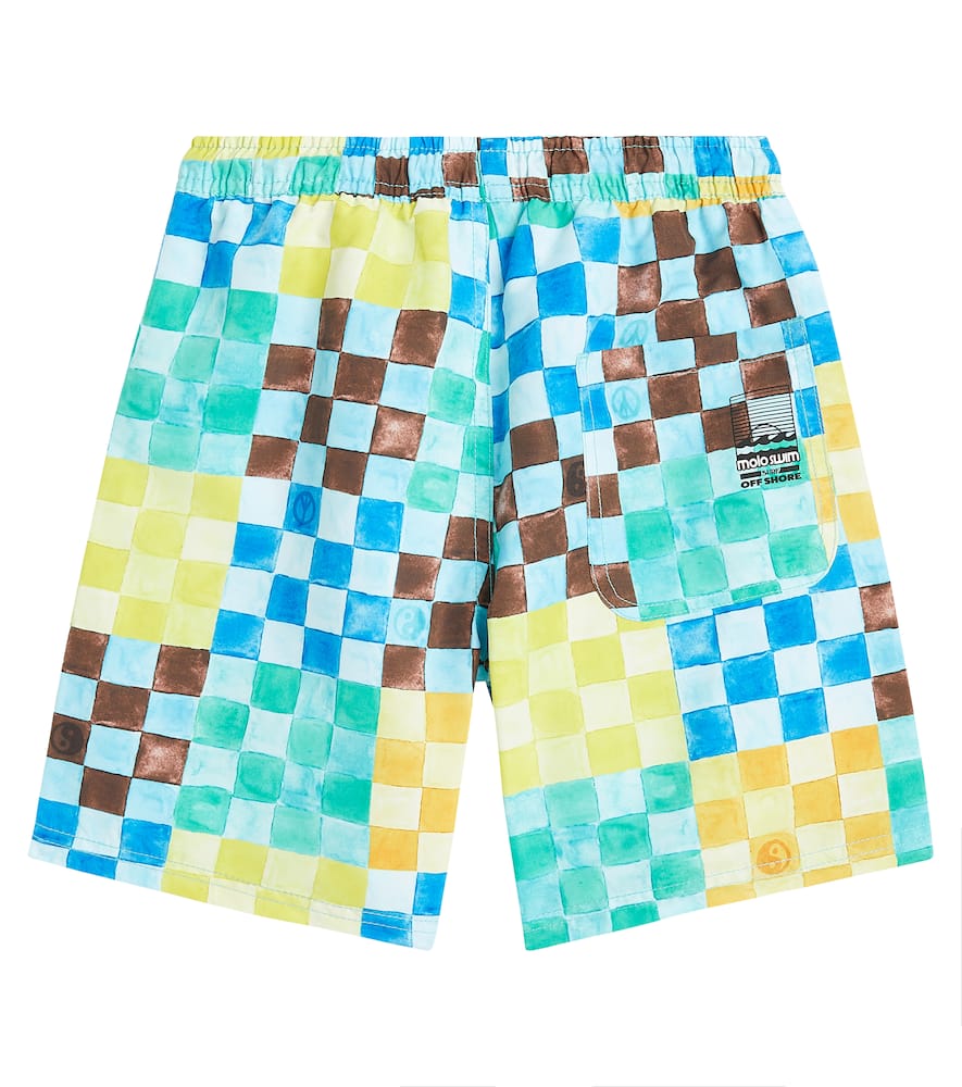 Molo Nilson checked swim trunks
