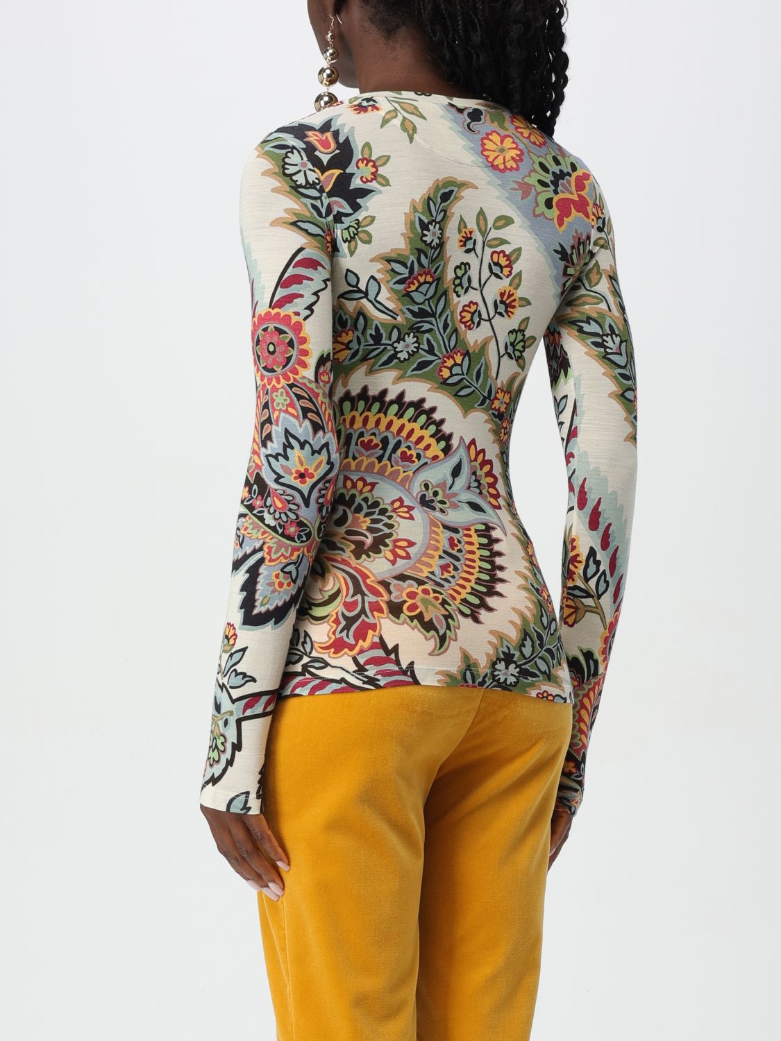 Paisley print shirt dress - Neutrals