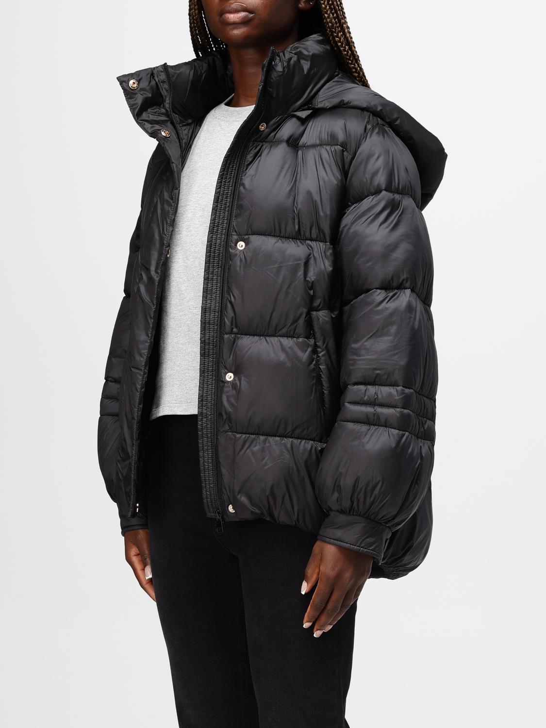 Striped jacquard puffer jacket - Pink