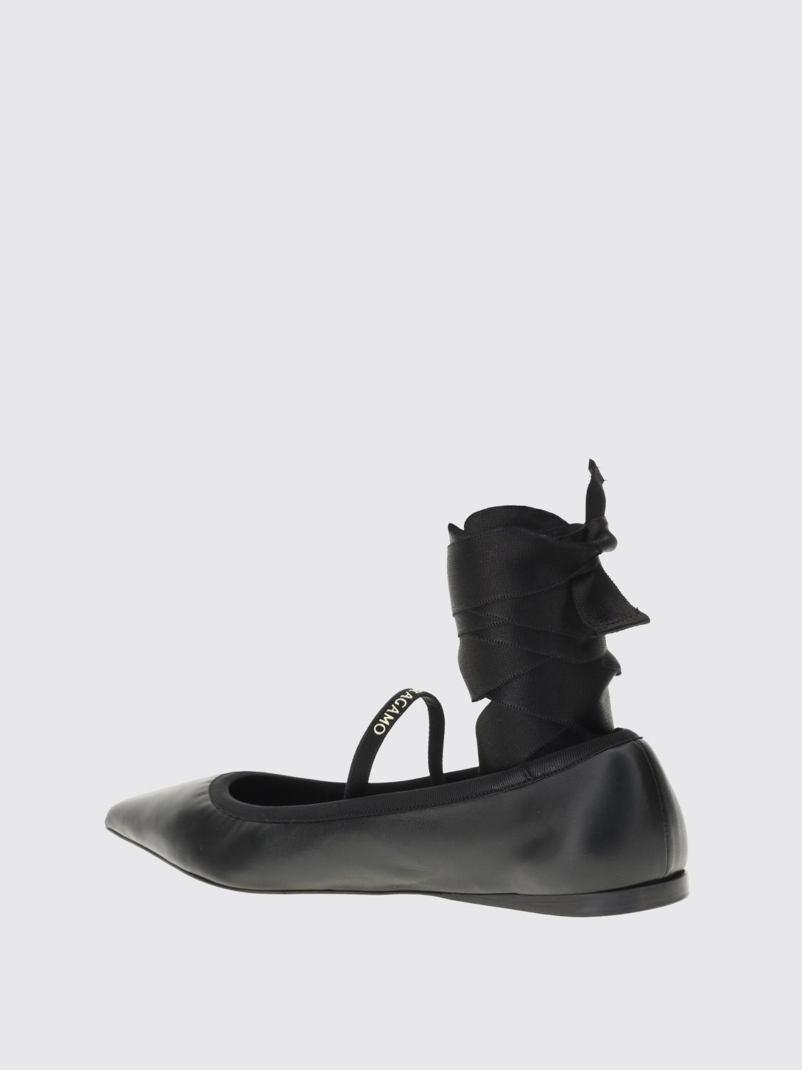 Ballet Flats FERRAGAMO Woman color Black