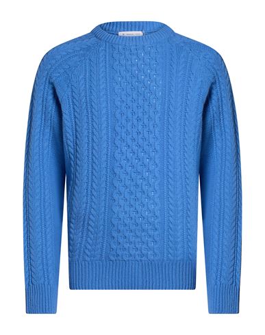 Man Sweater Azure Size S Wool, Polyamide